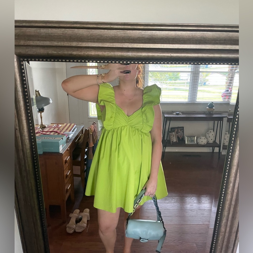 Green Ruffle Dress